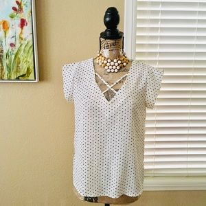 Lily White polka dots